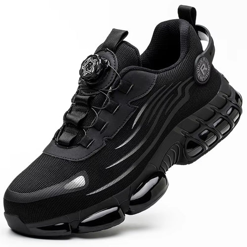 Rotating Button New Safety Shoes Men Anti-Smash Anti-Puncture Work Shoes Fashion Men Sport Shoes Security Protective Boots Men